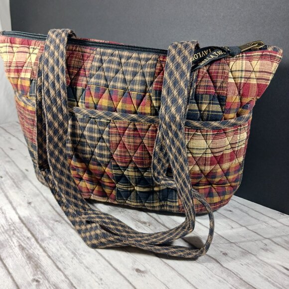 Bella Taylor "Beckham Taylor" Quilted Patchwork Shoulder Bag Black 11x8 Like New - Picture 5 of 14